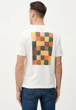 United Colors of Benetton tricou din bumbac culoarea alb, cu imprimeu, 3MI5U10BD imagine