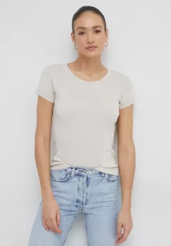 United Colors of Benetton tricou din bumbac culoarea bej imagine