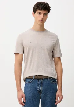 United Colors of Benetton tricou din bumbac culoarea bej, melanj, 3UWFU10AU imagine