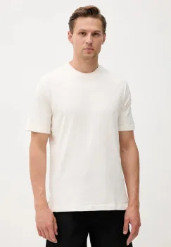 United Colors of Benetton tricou din bumbac culoarea bej, uni, 36JGU105U imagine