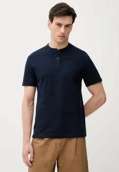 United Colors of Benetton tricou din bumbac culoarea bleumarin, uni, 3RL3U10AS imagine