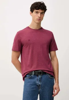 United Colors of Benetton tricou din bumbac culoarea bordo, melanj, 3UWFU10AU imagine