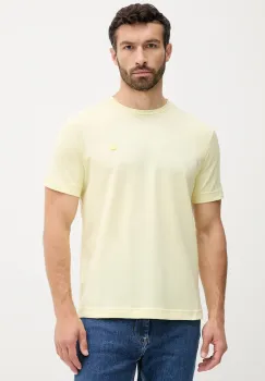 United Colors of Benetton tricou din bumbac culoarea galben, uni, 3M4WU1088 imagine