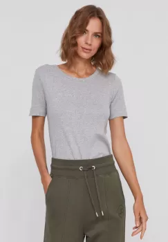 United Colors of Benetton Tricou din bumbac culoarea gri imagine