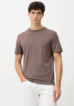 United Colors of Benetton tricou din bumbac culoarea maro, melanj, 3UWFU10AU imagine