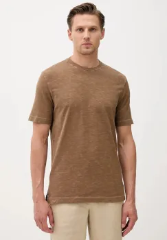United Colors of Benetton tricou din bumbac culoarea maro, uni, 36JGU105U imagine