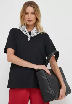 United Colors of Benetton tricou din bumbac culoarea negru imagine