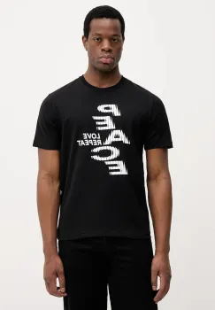 United Colors of Benetton tricou din bumbac culoarea negru, cu imprimeu, 3MI5U10BD imagine