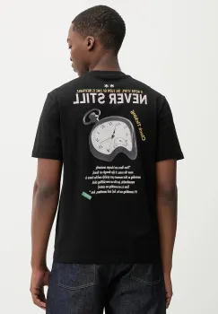 United Colors of Benetton tricou din bumbac culoarea negru, cu imprimeu, 3MI5U10BG imagine