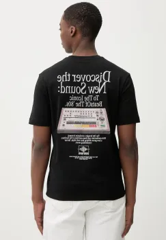 United Colors of Benetton tricou din bumbac culoarea negru, cu imprimeu, 3MI5U10BG imagine