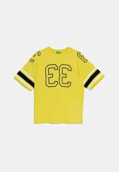 United Colors of Benetton tricou din bumbac culoarea verde, cu imprimeu, 3MI5C10OA imagine