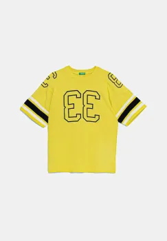 United Colors of Benetton tricou din bumbac culoarea verde, cu imprimeu, 3MI5C10OA imagine