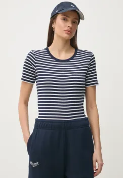 United Colors of Benetton tricou din bumbac femei, culoarea albastru marin, 30YSE16A0 imagine