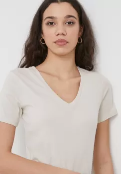 United Colors of Benetton tricou din bumbac femei, culoarea bej imagine