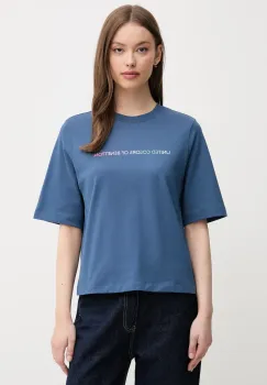 United Colors of Benetton tricou din bumbac femei, culoarea bleumarin, 3BL0D109D imagine