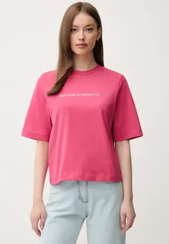 United Colors of Benetton tricou din bumbac femei, culoarea roz, 3BL0D109D imagine
