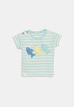 United Colors of Benetton tricou din bumbac pentru bebelusi cu imprimeu, 34LPA106B imagine