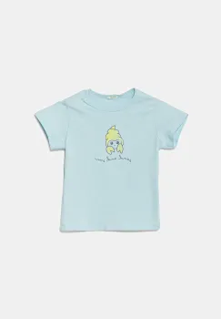 United Colors of Benetton tricou din bumbac pentru bebelusi cu imprimeu, 3I1XA1069 imagine