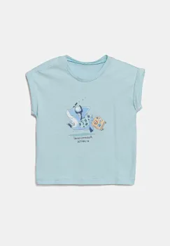 United Colors of Benetton tricou din bumbac pentru bebelusi cu imprimeu, 3I1XA106A imagine