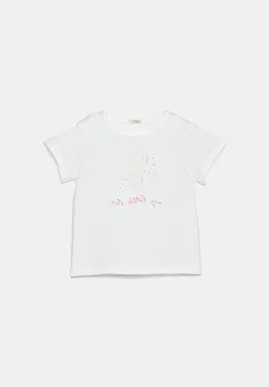 United Colors of Benetton tricou din bumbac pentru bebelusi culoarea alb, 3I1XA1069 imagine