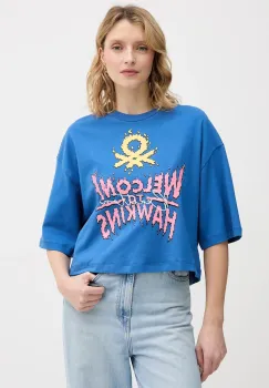 United Colors of Benetton tricou din bumbac x Stranger Things 3BL0D10BC imagine