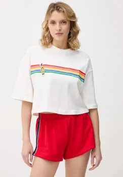 United Colors of Benetton tricou din bumbac x Stranger Things culoarea alb, 3BL0D10BC imagine