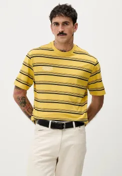 United Colors of Benetton tricou din bumbac x Stranger Things culoarea galben, modelator, 3LQMU10BC imagine