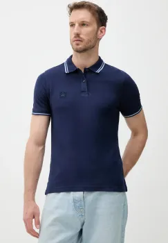 United Colors of Benetton tricou polo culoarea bleumarin, uni, 3F9HU302E imagine