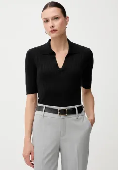 United Colors of Benetton tricou polo culoarea negru, 123VD3018 imagine