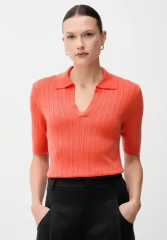 United Colors of Benetton tricou polo culoarea portocaliu, 123VD3018 imagine
