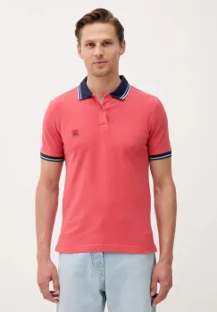 United Colors of Benetton tricou polo culoarea rosu, uni, 3F9HU302E imagine