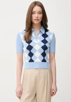 United Colors of Benetton tricou polo femei, 124ME3019 imagine