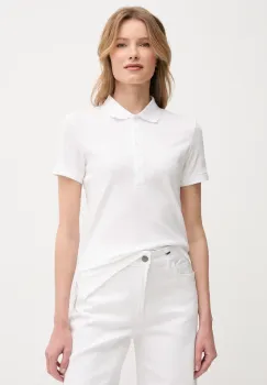 United Colors of Benetton tricou polo femei, culoarea alb, 3TQJD300W imagine
