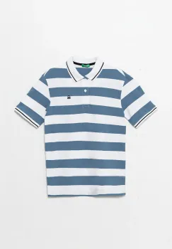 United Colors of Benetton tricouri polo din bumbac pentru copii cu imprimeu, 39QAC301T imagine