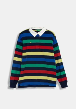 United Colors of Benetton tricouri polo din bumbac pentru copii culoarea bleumarin, uni, 33CKC301X imagine