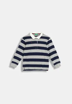 United Colors of Benetton tricouri polo din bumbac pentru copii culoarea bleumarin, uni, 33CKG300Z imagine