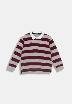 United Colors of Benetton tricouri polo din bumbac pentru copii culoarea bordo, uni, 33CKG300Z imagine