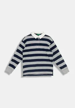 United Colors of Benetton tricouri polo din bumbac pentru copii culoarea gri, uni, 33CKC301X imagine