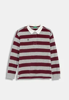 United Colors of Benetton tricouri polo din bumbac pentru copii culoarea gri, uni, 33CKC301X imagine