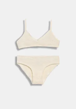 United Colors of Benetton un set de sutien si chiloti pentru copii culoarea bej, 3MK50K02X imagine