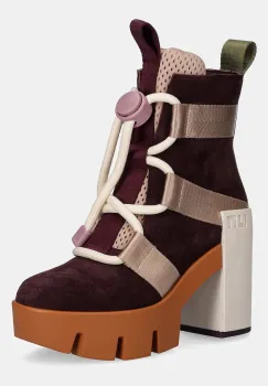 United Nude botine Grip Nomad Mid II culoarea violet, cu toc drept, 1076491257 imagine