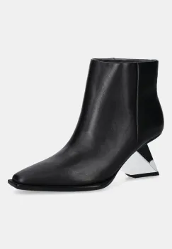 United Nude cizme de piele Rockit Pull On Bootie culoarea negru, cu toc drept, 109470116 imagine