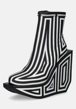 United Nude cizme de piele Wa Bootie Hi femei, culoarea negru, cu platforma, 1087951082 imagine