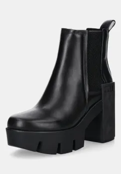 United Nude ghete chelsea de piele Grip Chelsea Mid IV culoarea negru, cu toc drept, 109590116 imagine