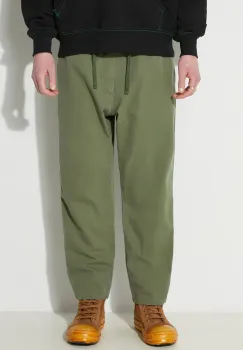 Universal Works pantaloni de bumbac Hi Water Trouser culoarea verde, drept, 30520.BIRCH imagine