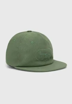 Universal Works sapca de baseball din bumbac Baseball Hat culoarea verde, cu imprimeu, 30811.BIRCH imagine