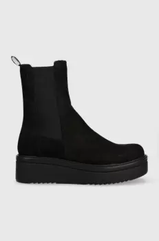 Vagabond ghete chelsea de piele Tara femei, culoarea negru, cu platforma imagine