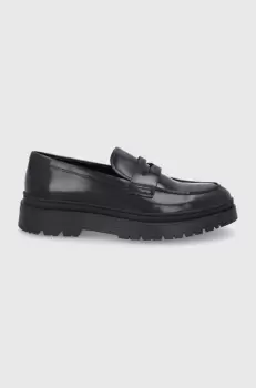 Vagabond mocasini de piele James barbati, culoarea negru imagine