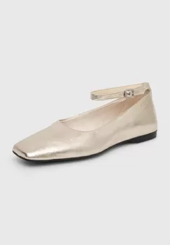 Vagabond Shoemakers balerini de piele DELIA culoarea auriu imagine
