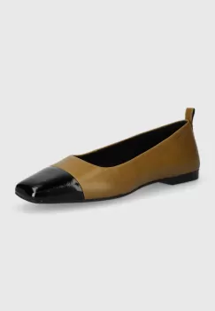 Vagabond Shoemakers balerini de piele DELIA culoarea verde, 5707-062-24 imagine